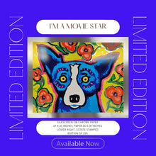 Load image into Gallery viewer, "I'm a Movie Star" Limited Edition Estate-Stamped Silkscreen Print on Chrome paper