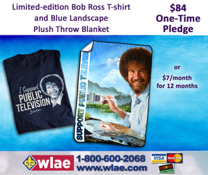 Bob Ross: Best of the Joy of Painting 2 - Plush Throw Blanket + T-Shirt