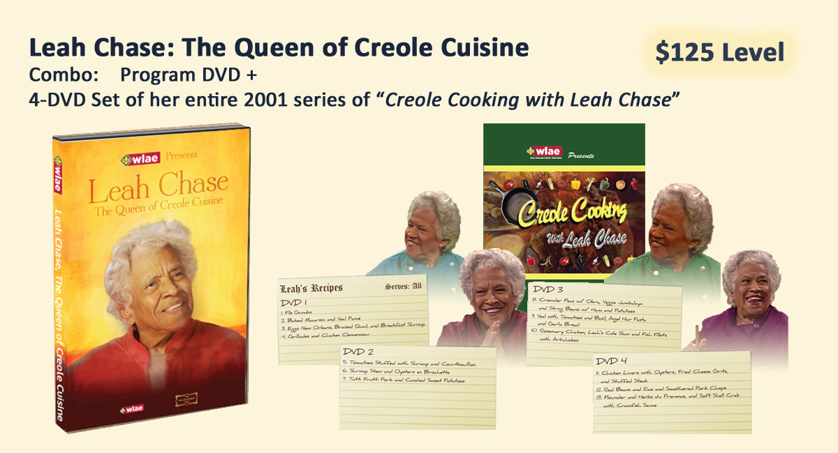 Leah Chase Program DVD + Cooking Series 4-DVD Set – Shop WLAE
